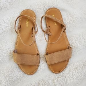 BAMBOO tan sandals NEW size 7